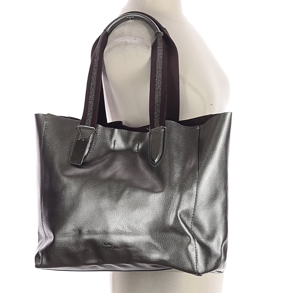 Coach Metallic Silver Tote Bag 
18" length, 12.75" height, 4.5" depth